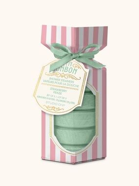 Anthropologie Petit Bon Bon Sweetheart Pink Shower Steamers Strawberry Scent